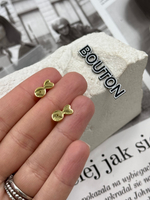 Заглушки для серег с сердцем золото (пара)