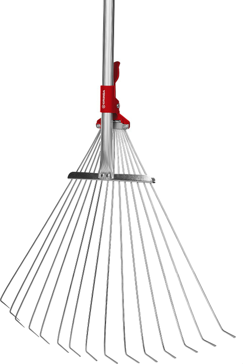 Грабли веерные регулируемые Grinda 175-600х1240 15зубцов AL-черенок