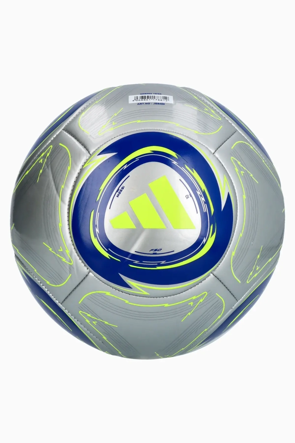 Футбольный мяч adidas Messi Club размер 4 - серебряный