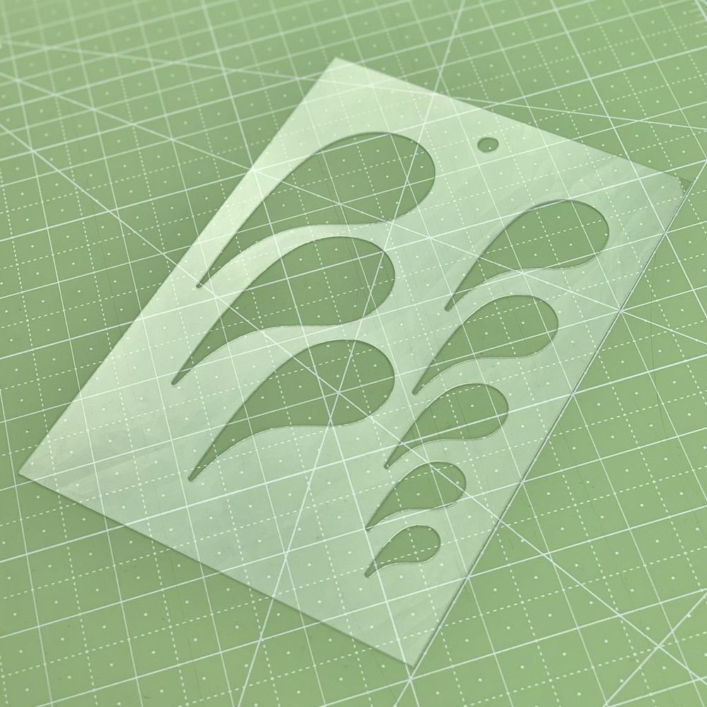 Шаблон для стежки  и аппликации "Перышки" (арт. T43)