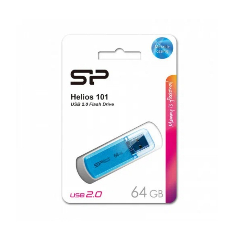 Флеш накопитель 64Gb Silicon Power Helios 101, USB 2.0, Лазоревый