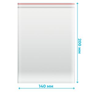 Грипперы защелка zip-lock Китай 140*200 мм V-500 гр 55 шт/уп +/-5 250 уп/кор