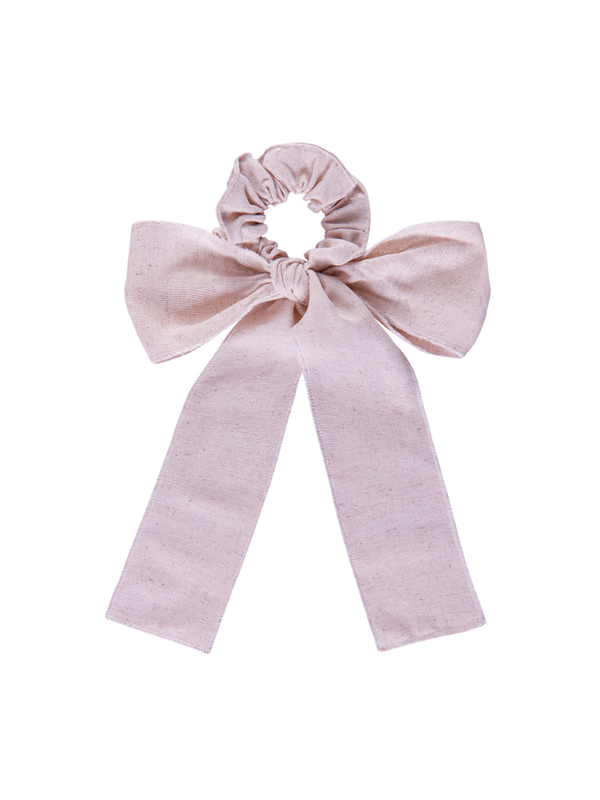 Резинка-бант в пудровом цвете