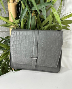 Сумка через плечо Hermes Messenger из Crocodile Porosus Noir