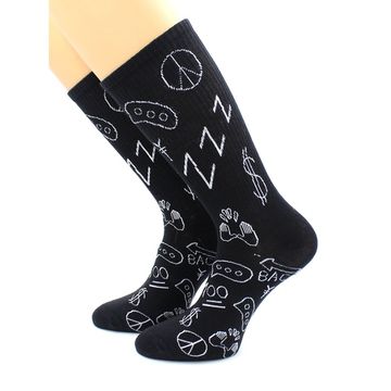 Носки с надписью "Back" черные Hobby Line