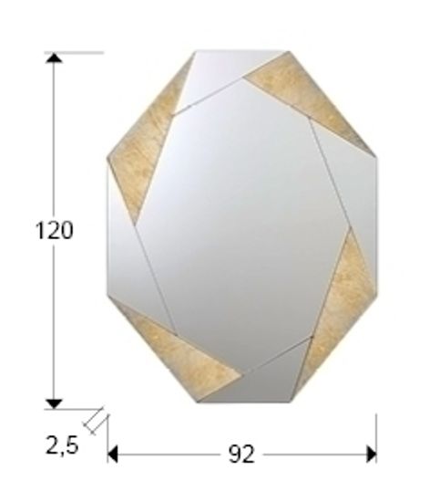 Зеркало Laverna золотое
