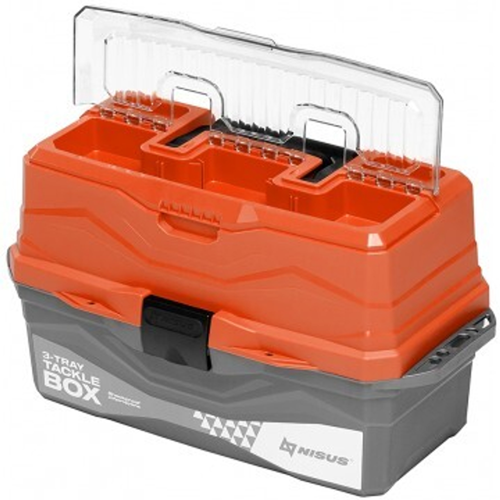 Ящик для снастей трёхполочный Nisus N-TB-3-T, Красный