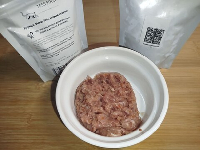 Натуральный корм для кошек "Курица. Фарш"