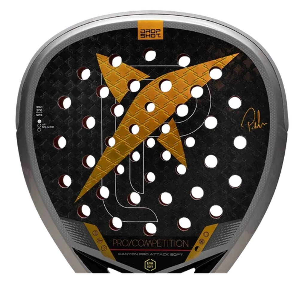 Ракетка для падел Drop Shot Canyon Pro Attack Soft черная-золотая 2026