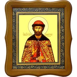 Димитрий Донской, благоверный великий князь Московский. Икона на холсте.