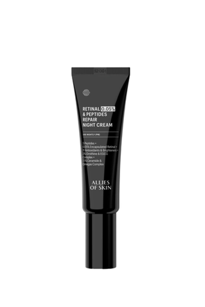 ALLIES OF SKIN Ночной восстанавливающий пептидный крем с 0,05% ретиналем Retinal 0,05% & Peptides Repair Night Cream
