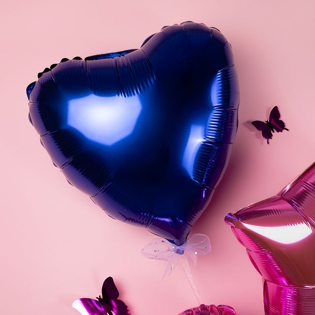 G Шар сердце 18''/46 см, Темно-синий (БГ-15)