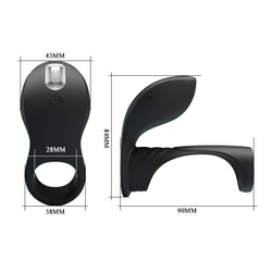 Черная насадка на пенис с вибрацией Vibration Penis Sleeve II