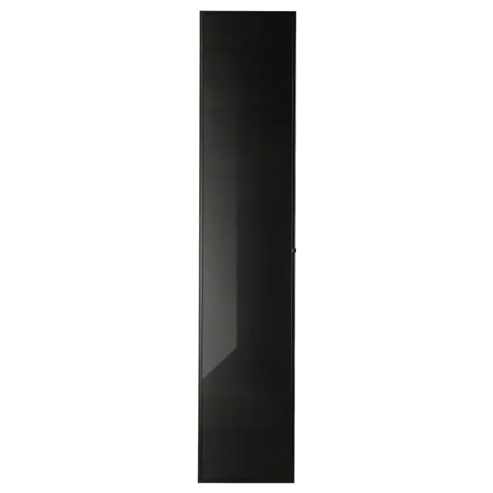 Стеклянная дверь - IKEA HÖGBO/HOGBO/ХЁГБО ИКЕА, 192х40 см, черный глянцевый