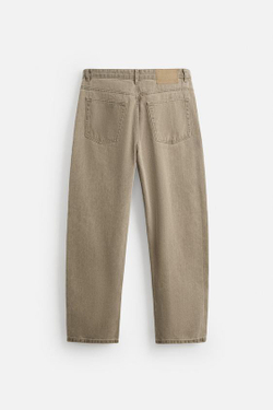 ZARA ДЖИНСЫ SLIM STRAIGHT FIT, СЕРО-КОРИЧНЕВЫЙ