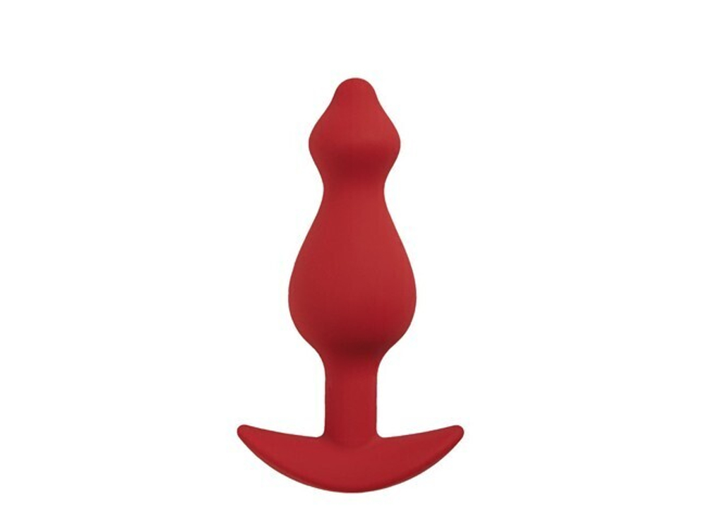 Средняя анальная пробка для ношения Libra M (Цвет: темно-красный)