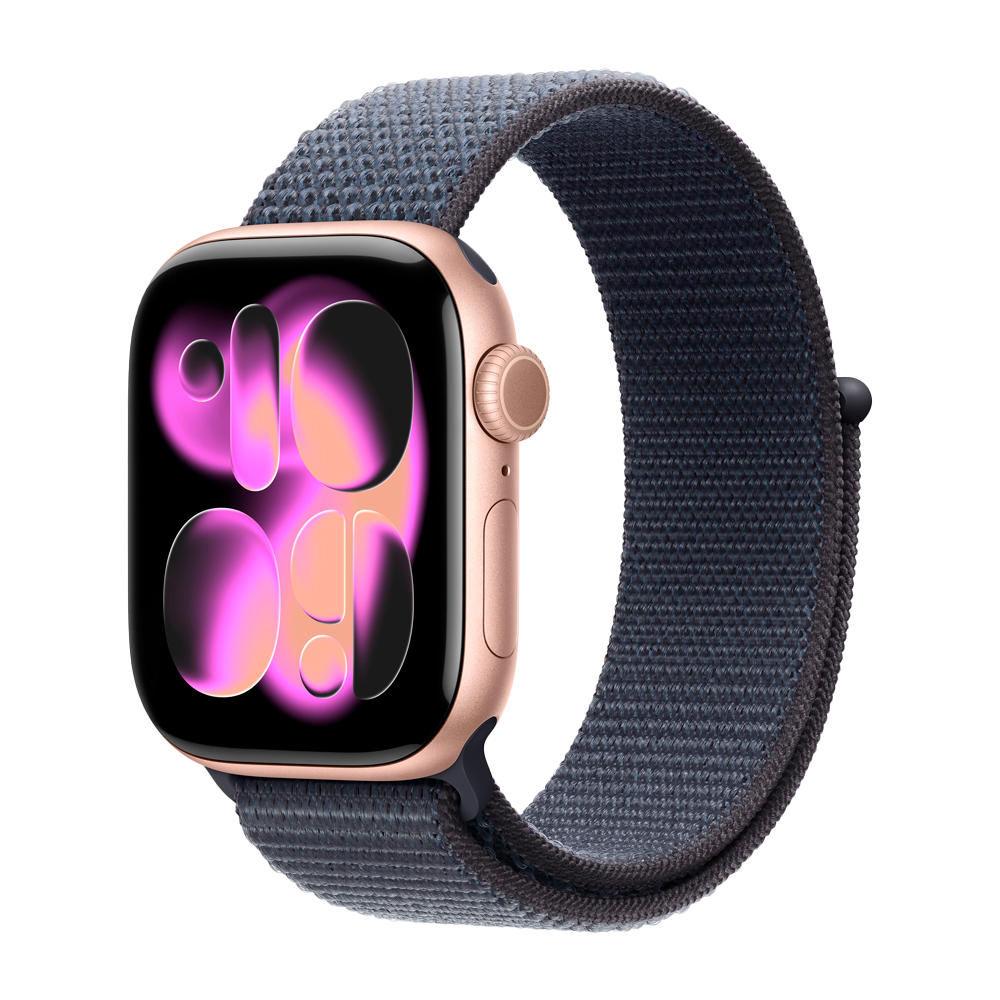 Умные часы Apple Watch Series 11 GPS, 42mm, Rose Gold Aluminium Case with Anchor Blue Sport Loop