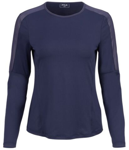 Женская теннисная футболка   Fila Corina Longsleeve - navy