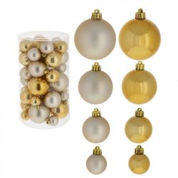 GAEM Набор из 40шт Украшение новогоднее "Шар", D3/4/5/6 см, L14 W14 H26 см