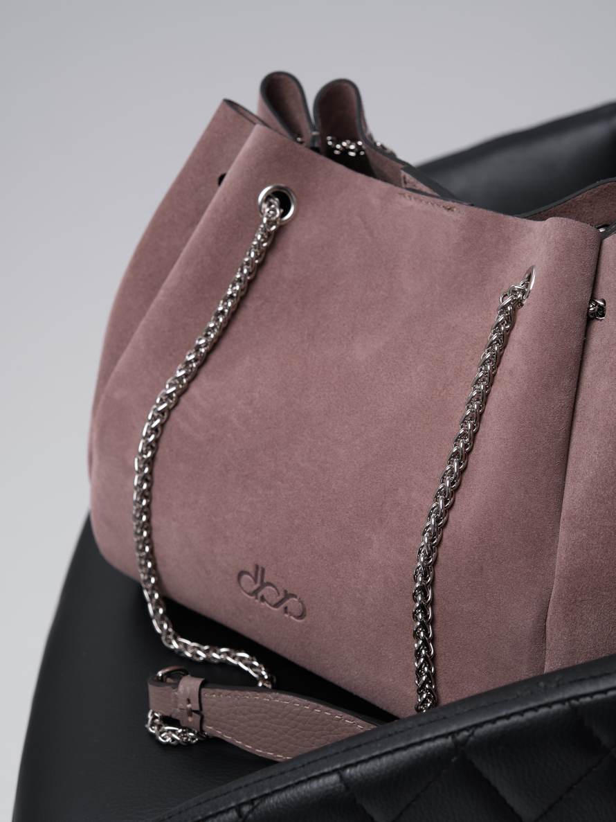 Замшевая сумка DBR 31202 капучино/велюр