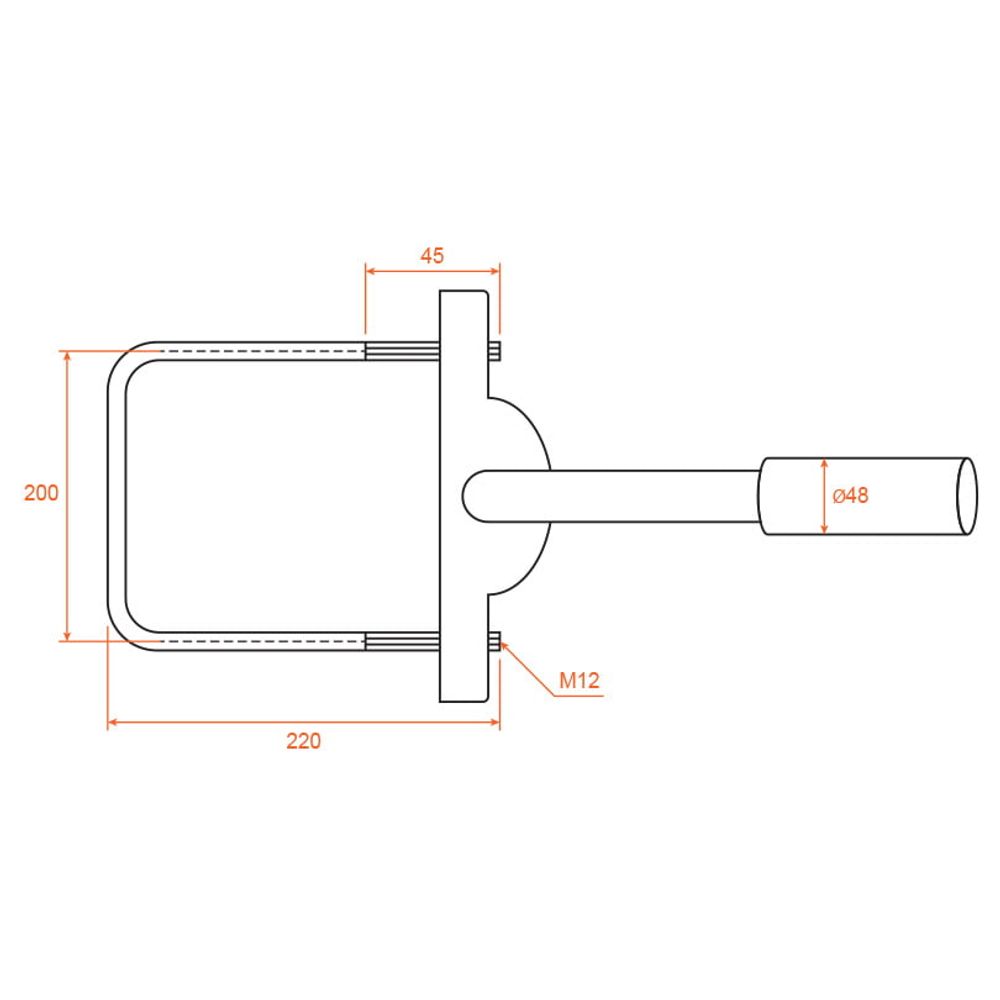 Кронштейн приставной для консольного светильника К1П-0,3-0,35-1-0,12х0,6-С