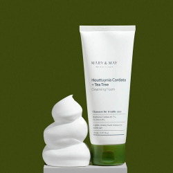 Mary&May Houttuynia Cordata + Tea Tree Cleansing Foam очищающая пенка для чувствительной кожи