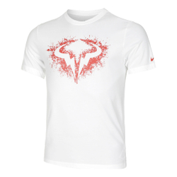 Мужское теннисное поло Nike Dri-Fit Rafa Nadal Court SU23 T-Shirt Men - White, Multicoloured