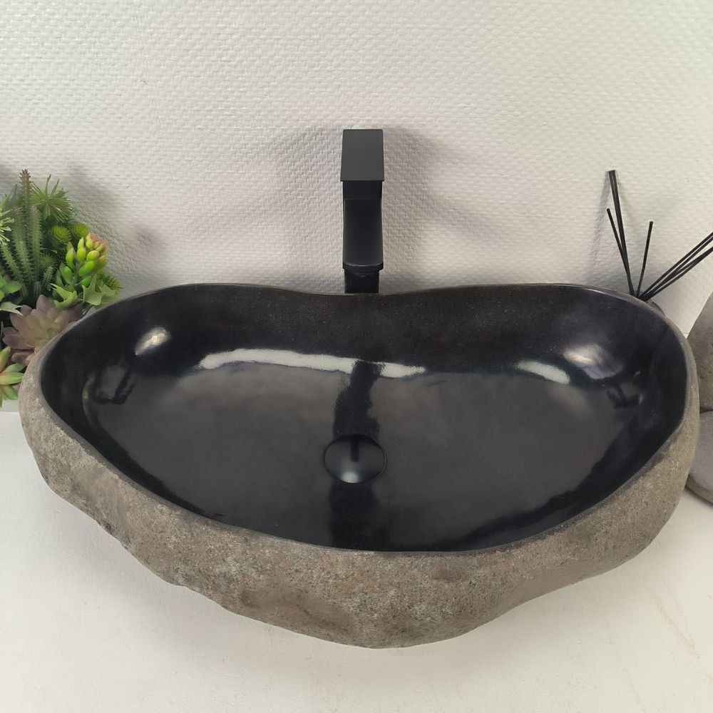 Каменная раковина из речного камня RS-05184 (66*41*18) 0863 из натурального камня