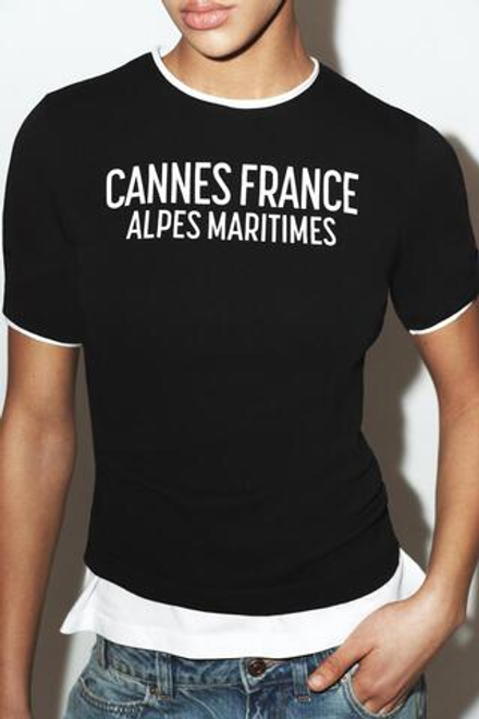 ZARA ФУТБОЛКА С НАДПИСЬЮ И КОНТРАСТНЫМИ ДЕТАЛЯМИ, ЧЕРНЫЙ