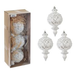GAEM Набор из 3шт Украшение новогоднее "Шар", L28 W7,5 H11 см