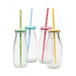 Банка бутылка для подачи соков/коктейлей 296 мл с крышкой d 6 см h15 см P.L. Proff Cuisine [1]