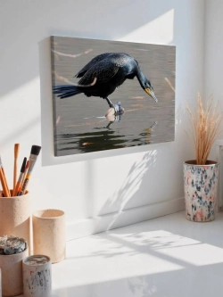 Картина на стену 40 X 50 Птица на реке