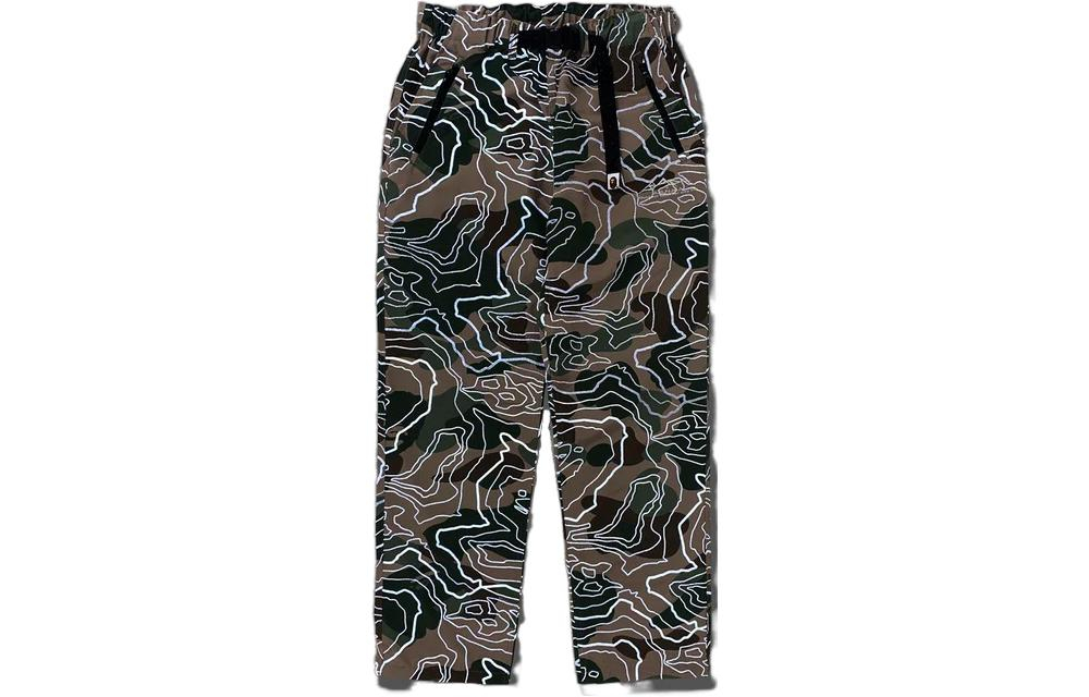 A Bathing Ape Layered Line Camo Track Брюки коричневый
