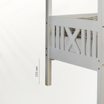 Кровать детская, 90х200, Джульетта, с бортиками, из массива дерева, белая, Dipriz