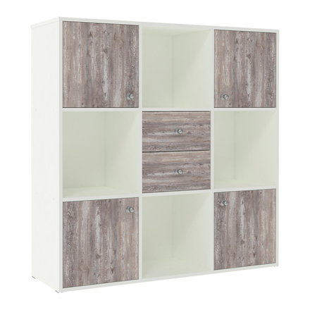 Стеллаж КарИВи Джери Белый  Бетон