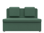 Диван кухонный прямой Маккон 2-х местный, Амур 11 зеленый, Рогожка, 125862