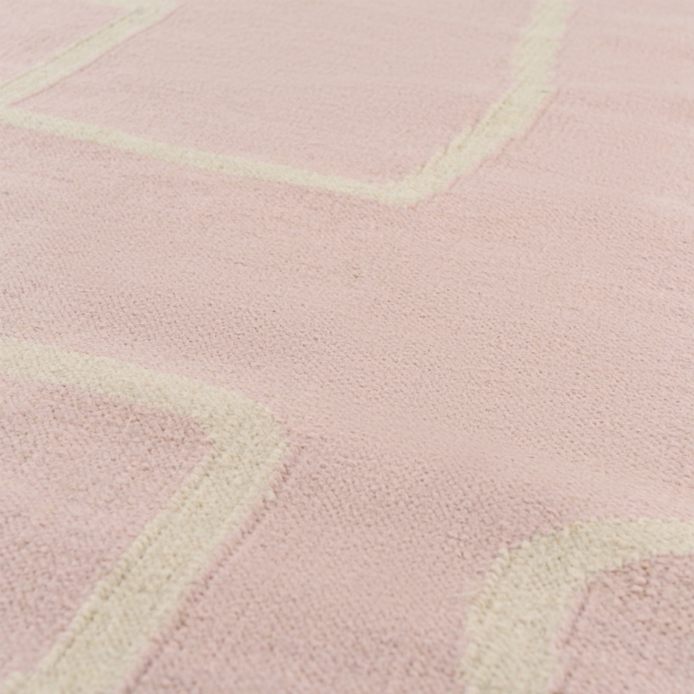 Ковер ручной работы из шерсти и хлопка poetry and steps цвета пыльной розы, 160х230 см