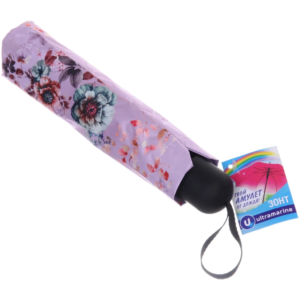 Зонт механический ветроустойчивый, матовая ручка «BESTzontik - exoticа», микс цвет, длина 25см, d-110см