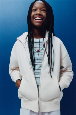 ZARA ТОЛСТОВКА НА МОЛНИИ БАЗОВАЯ, ЭКРЮ