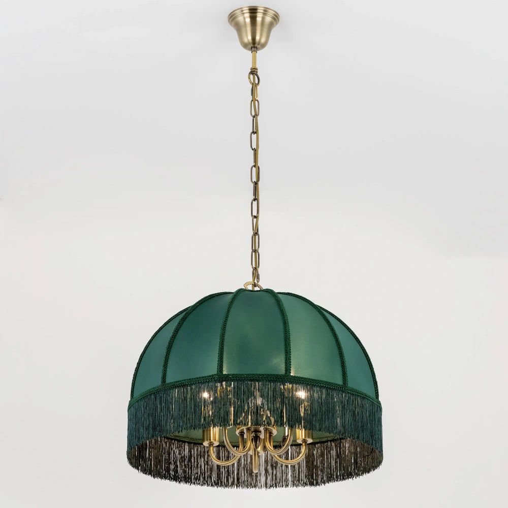 Citilux Базель CL407152 Люстра подвесная с зелёным абажуром