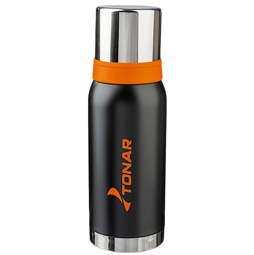Термос 1.0л Тонар HS.TM-039 Чёрный (2 крышки-кружки)
