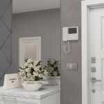 Выключатель двухклавишный проходной с подсветкой (hammer серебряный)