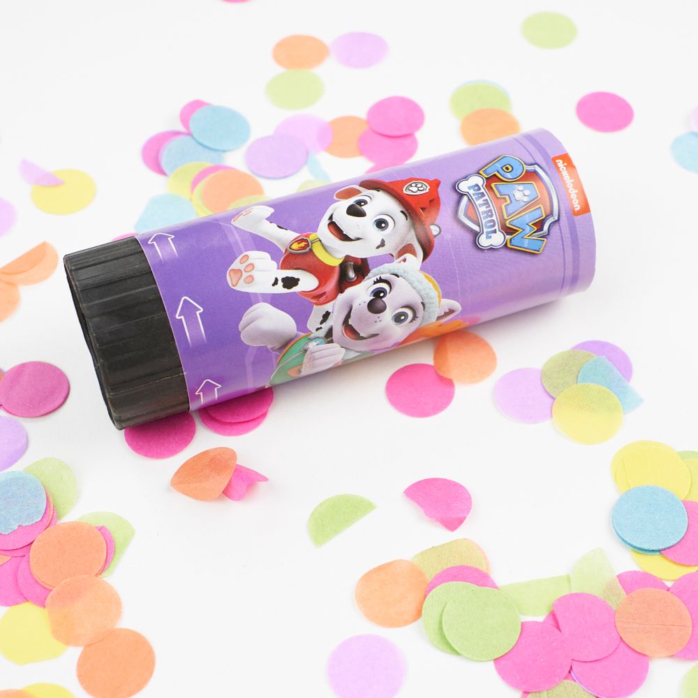 Хлопушка пружинная (4/10 см), Щенячий патруль, Круги тишью, Ассорти, 1 шт.