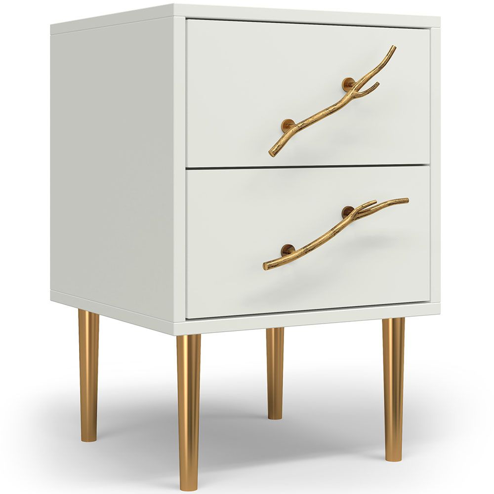 Тумба Арт Колор matte Стайл Голд Белый опал матовый