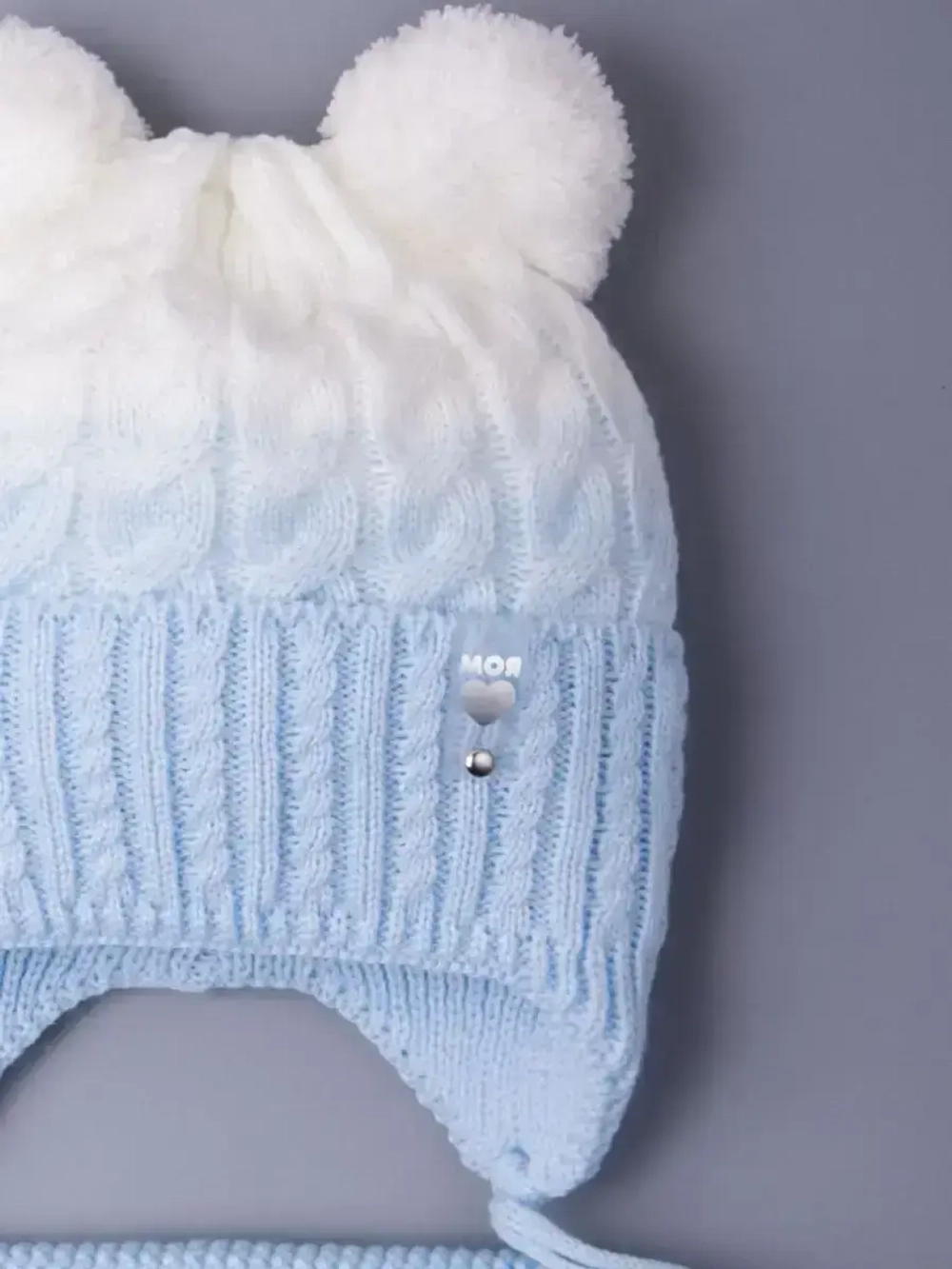 Шапка для девочки осенняя вязаная и снуд