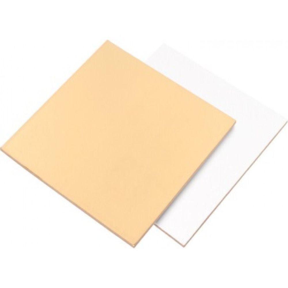 Подложка квадратная (золото, белая) 24*24 см толщ. 1,5 мм