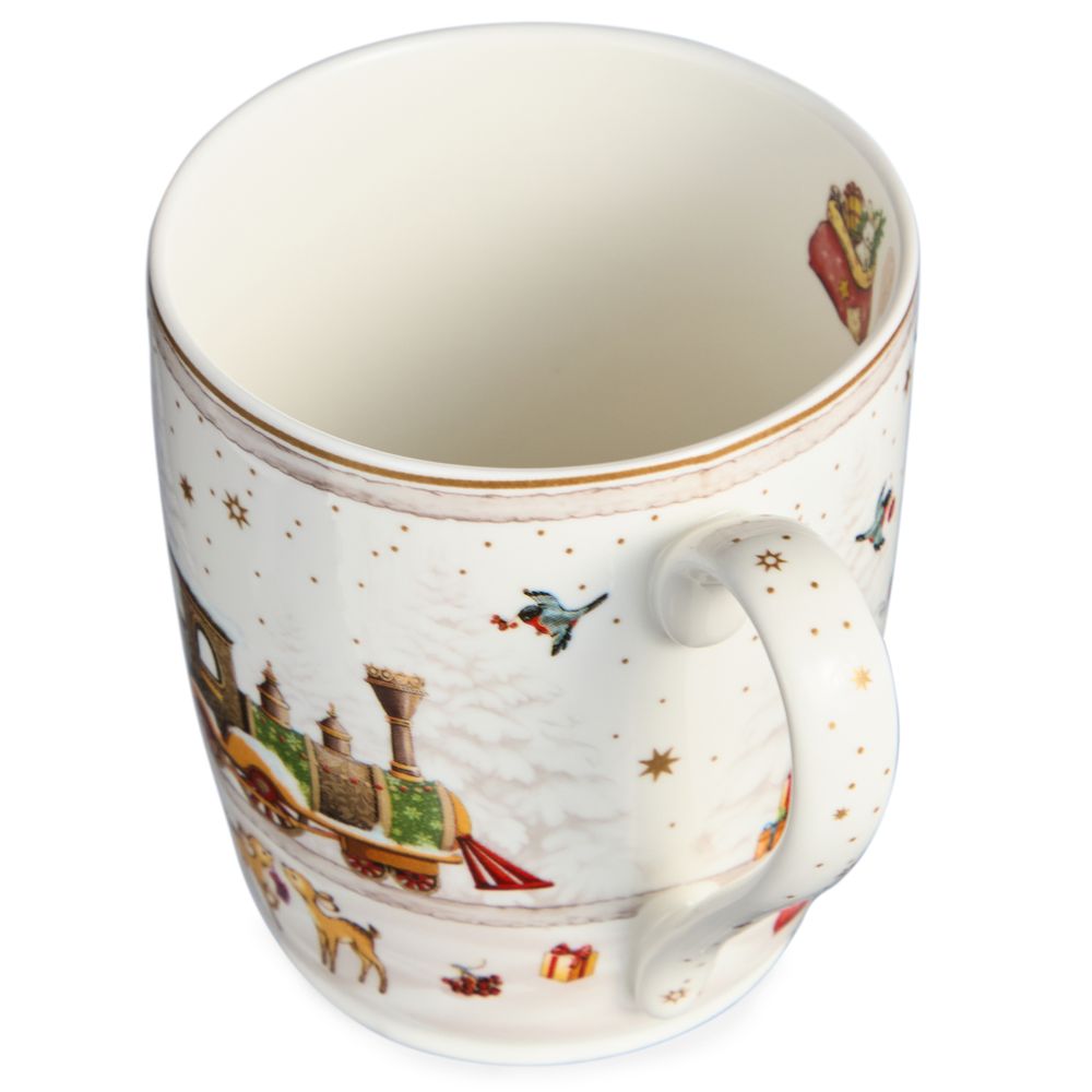 НАБОР ПОСУДЫ LEFARD "C НОВЫМ ГОДОМ" 3 ПР.: САЛАТНИК 800 МЛ, ТАРЕЛКА 19 СМ, КРУЖКА 400 МЛ (КОР=8НАБ.)