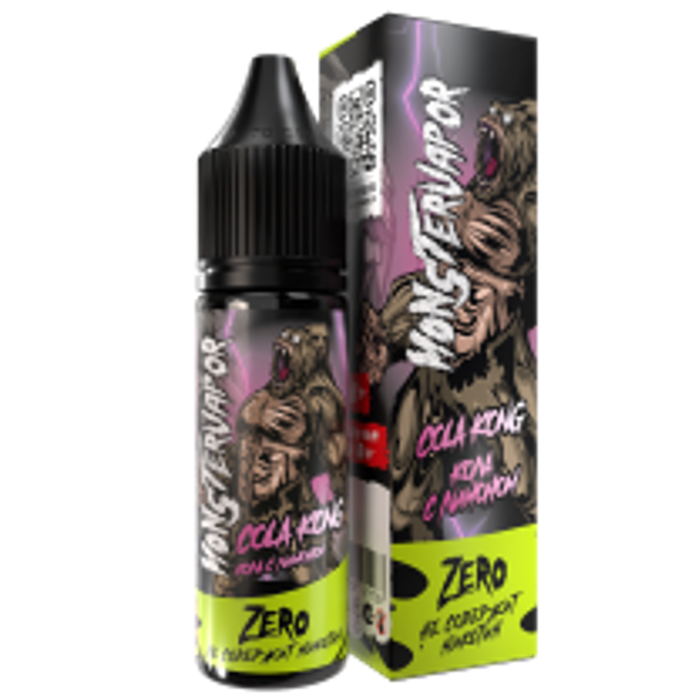 Безникотиновая жидкость для ЭСДН MONSTERVAPOR (МОНСТЕРВАПОР) COLA KONG (КОЛА КОНГ) с ароматом колы с лимоном, 0 мг/см?, 30 мл. ZERO.