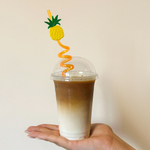 Трубочки для коктейлей пластиковые «Фрукты» ассорти, 4 шт