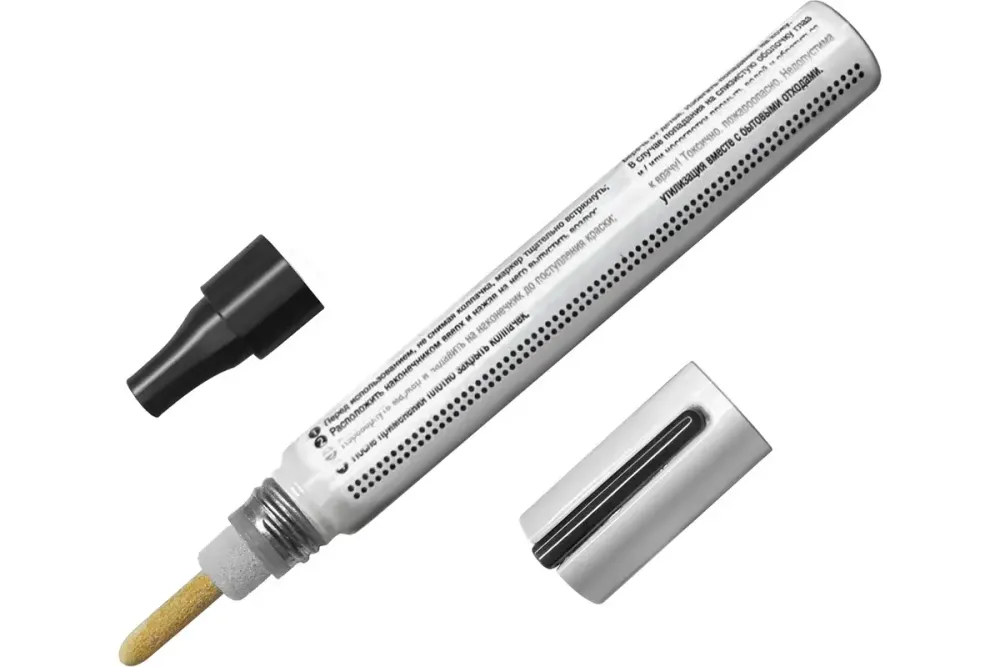 Маркер LEKON Standart с нитроэмалью 4мм, черный, 011804